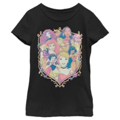 Girl's Disney Collage Emblem T-Shirt -Kids Clothing Store GUEST b7f509b8 ac96 45c0 9383 afce50140880