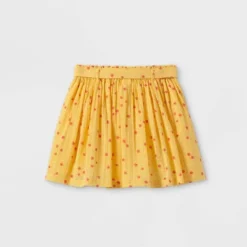 Girls' Tie-Waist Floral Skirt - Cat & Jack™ Yellow