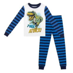 Bioworld Dinosaur Character Blue And Black Stripe Youth Long Sleeve Pajama Set -Kids Clothing Store GUEST b931341b a4e7 43dd b49d 0ad654ba7038