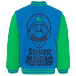 SUPER MARIO Nintendo Mario Luigi Zip Up Varsity Bomber Jacket Little Kid To Big Kid -Kids Clothing Store GUEST b94e211e b186 4e9b b3a8 d3efade54f59