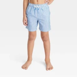 Boys' Striped Seersucker Swim Trunks - Cat & Jack™ Blue -Kids Clothing Store GUEST b9d5da39 5316 4a3b 865a 4a30e0412109