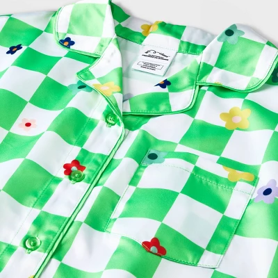 Girls' 2pc Satin Coat Pajama Set - Art Class™ 4 Girls' 2pc Satin Coat Pajama Set - Art Class™ - Image 2