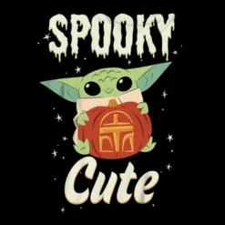 Boy's Star Wars The Mandalorian Halloween Grogu Spooky Cute Pumpkin T-Shirt
