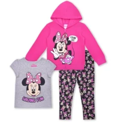 Disney Girls 3-Pack Minnie Mouse Having Fun Graphic Shirt, Zip Up Hoodie And Legging Pant Set For Kids -Kids Clothing Store GUEST be94b64c 4946 44f5 a555 e25fab0c9df0