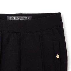 Hope & Henry Girls' Pintuck Ponte Pant, Infant
