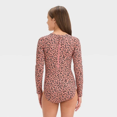 Girls' Leopard Spots One Piece Rash Guard - Art Class™ 4 Girls' Leopard Spots One Piece Rash Guard - Art Class™ - Image 2