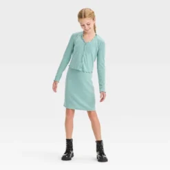 Girls' Knit Cardigan & Dress Set - Art Class™ 9 Girls' Knit Cardigan & Dress Set - Art Class™ -Kids Clothing Store GUEST c8368d70 65e8 4ff9 b67e b2b47bf8488d