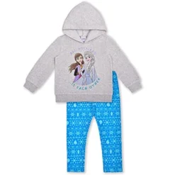 Disney Girl's Frozen Elsa And Anna 2 Piece Coordinates, Pullover Hoodie And Leggings Bundle Set For Kids -Kids Clothing Store GUEST c848de96 711c 4a90 858e fa8219d8896d
