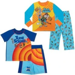 SPACE JAM Looney Tunes Space Jam Sylvester Buggs Bunny Tasmanian Devil Pajama Shirt Pants And Shorts 4 Piece Little Kid -Kids Clothing Store GUEST c92238f2 12e6 4fe6 8037 bf3cd815d6c0
