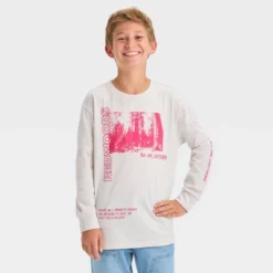 Boys' Redwood Trees Long Sleeve Graphic T-Shirt - Art Class™ Light Gray -Kids Clothing Store GUEST c934f0e1 39c3 4b6e a071 12522f29dc7d