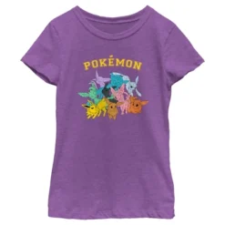 Girl's Pokemon Colorful Eeveelutions Animals T-Shirt -Kids Clothing Store GUEST c94e2030 e915 4f89 b432 604d6dfda745