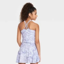 Girls' Printed Cropped Tank Top - All In Motion™