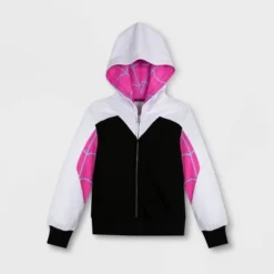 Boys' Marvel Spider-Man Ghost-Spider Zip-Up Sweatshirt - White/Black/Purple - Disney Store -Kids Clothing Store GUEST cdf948bc 0f8a 4510 95be 9690fe829cb2
