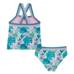 Andy & Evan Kids Reversible Tankini Blue, Size 7