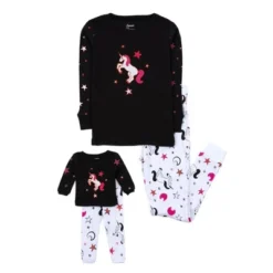 Leveret Girl And Doll Matching Cotton Unicorn Pajamas -Kids Clothing Store GUEST d07e0149 29f2 47b5 9245 9849db0b8f49