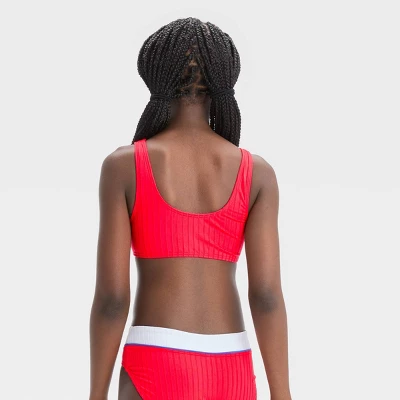Girls' Solid Americana Cool Bikini Set - Art Class™ Red 4 Girls' Solid Americana Cool Bikini Set - Art Class™ Red - Image 2