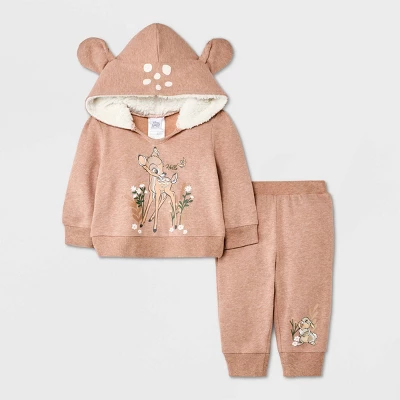 Baby Girls' 2pc Disney Bambi Top And Bottom Set - Light Brown 7 Baby Girls' 2pc Disney Bambi Top And Bottom Set - Light Brown - Image 5