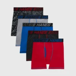 Hanes Boys' 5pk X-Temp Boxer Briefs - Red -Kids Clothing Store GUEST d216a710 465c 424e 916f fa16e694db95