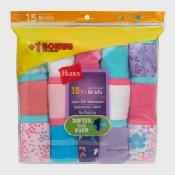 Hanes Girls' 14pk + 1 Underwear - Colors May Vary