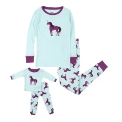 Leveret Girl And Doll Matching Cotton Unicorn Pajamas -Kids Clothing Store GUEST d46f887b 52bd 4a31 a10a 1b75e1aa4413