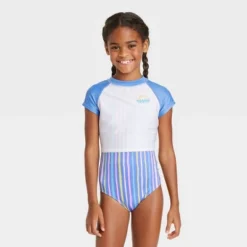 Girls' 2pc Taffy Striped Short Sleeve Rash Guard Set - Cat & Jack™ -Kids Clothing Store GUEST d7d6fc96 4779 4c4b b5bc 74dcf60a80f3