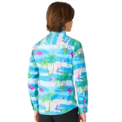 OppoSuits Teen Boys Shirt - Flaminguy - Multicolor