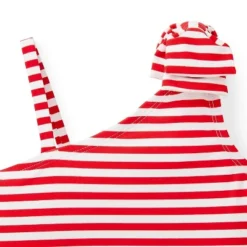 Hope & Henry Girls' Asymmetrical One-Piece Swimsuit, Kids