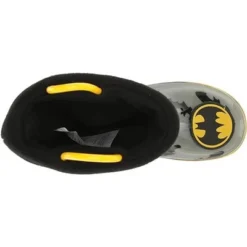 Batman Kid’s Rain Boots With Soft Removable Liner, (Ages 1-8 Years)