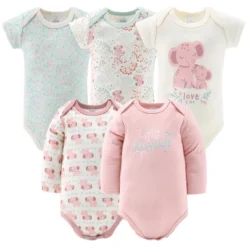 The Peanutshell Baby Girl Floral Elephant 30-Piece Newborn Layette Gift Set, 0-3 Months