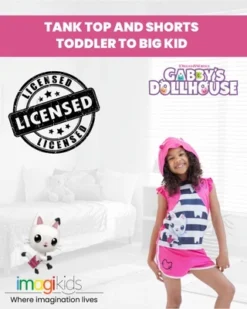 Dreamworks Gabby's Dollhouse Pandy Paws Kitty Fairy Girls Tank Top And Shorts Outfit Set Little Kid To Big Kid