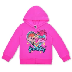 Trolls Girl's 3-Pack Barb And Poppy BFF Zip Up Hoodie, Short Sleeve Graphic Tee And Legging Pant Set For Kids -Kids Clothing Store GUEST e2dae1df 386d 4e84 96eb d20143b0fd57