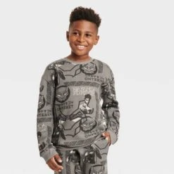 Boys' Marvel Black Panther Crewneck Fleece Sweatshirt - Dark Gray -Kids Clothing Store GUEST e383c7ab 8fbd 4b9c acb7 d620b762a1e6
