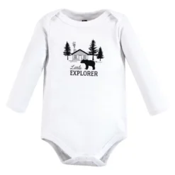 Hudson Baby Infant Boy Cotton Long-Sleeve Bodysuits, Baby Bear Gray Black 5-Pack -Kids Clothing Store GUEST e38e4d7e 6d31 495d 8f5e 93ce831423a7