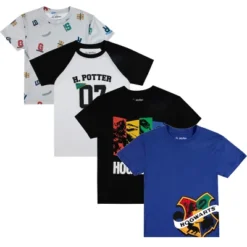 Harry Potter Hogwarts Houses Crew Neck Short Sleeve 4pk Boy's Tees -Kids Clothing Store GUEST e3b912e6 1dc1 4a71 8789 79daabffc2b3
