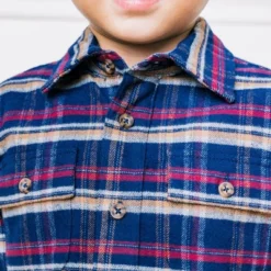 Hope & Henry Boys' Long Sleeve Flannel Button Down Shirt With Double Flap Pockets, Infant -Kids Clothing Store GUEST e79e40c6 5f9a 407d a607 79556afb726c