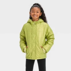 Kids' Solid Puffer Jacket - Cat & Jack™ Green 6 Kids' Solid Puffer Jacket - Cat & Jack™ Green -Kids Clothing Store GUEST e9b5d4af 2813 44a8 8b50 a867263ccc66