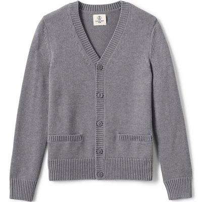 Lands' End School Uniform Boys Cotton Modal Button Front Cardigan Sweater 5 Lands' End School Uniform Boys Cotton Modal Button Front Cardigan Sweater - Image 3