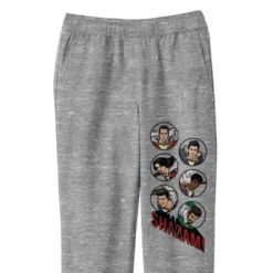 Shazam! Character With Circle Frame And Logo Name Youth Athletic Heather Graphic Jogger Pants