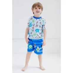 Disney Pixar D100 Toy Story Monsters Inc. Mickey Mouse Buzz Lightyear Rash Guard And Swim Trunks Outfit Infant To Toddler -Kids Clothing Store GUEST ee165940 da6d 4c43 bcbf a56a36dfd0df