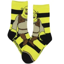 DreamWorks Shrek Boys' Socks Donkey And Shrek 2 Pairs Kids Athletic Crew Socks Multicoloured