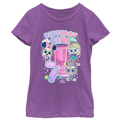 Girl's Doorables Birthday Girl 7 T-Shirt 5 Girl's Doorables Birthday Girl 7 T-Shirt - Image 3