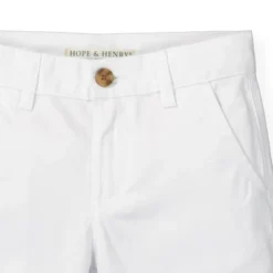 Hope & Henry Boys' Organic Cotton Stretch Chino Short, Infant