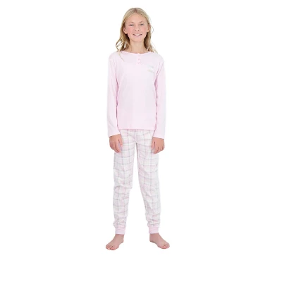 Sleep On It Girls 2-Piece Fleece Pajama Set - Pink Plaid 3 Sleep On It Girls 2-Piece Fleece Pajama Set - Pink Plaid