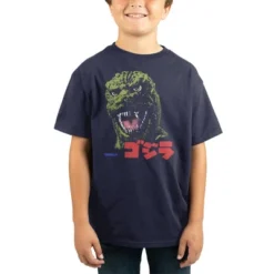 Youth Boys Godzilla Monster Movie Navy Graphic Tee