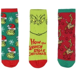 Dr. Seuss The Grinch Kids 3 Pairs Multi-Design Crew Socks For Boys' Or Girls' Multicoloured -Kids Clothing Store GUEST f9b2bb8f 9363 475d a0b1 7e3766277dd5