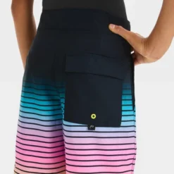 Boys' Ombre Striped Swim Shorts - Art Class™